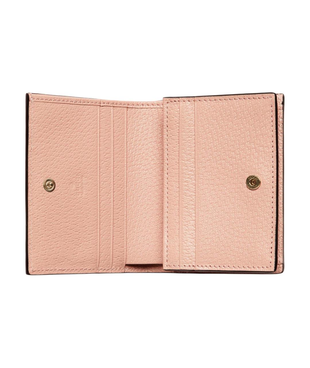 GUCCI Розовый кожаный кошелек, фото 7