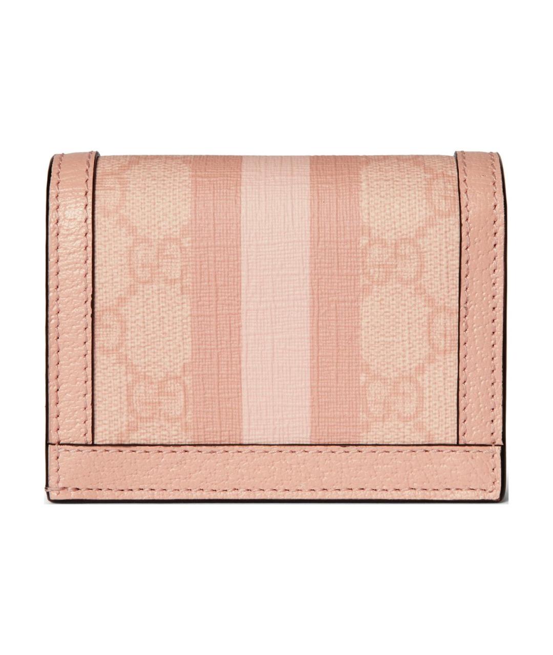 GUCCI Розовый кожаный кошелек, фото 3