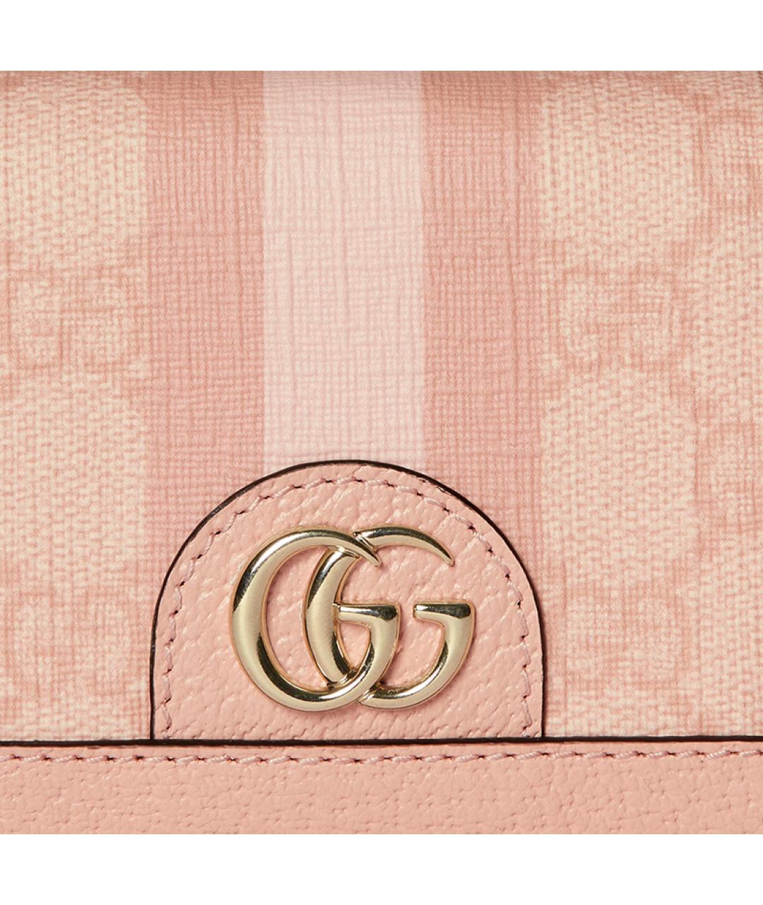GUCCI Розовый кожаный кошелек, фото 4