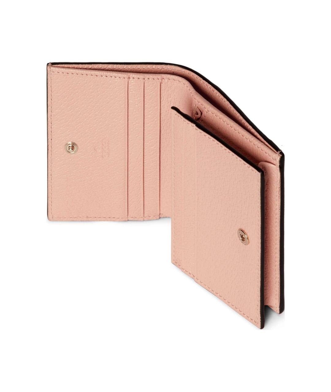 GUCCI Розовый кожаный кошелек, фото 5