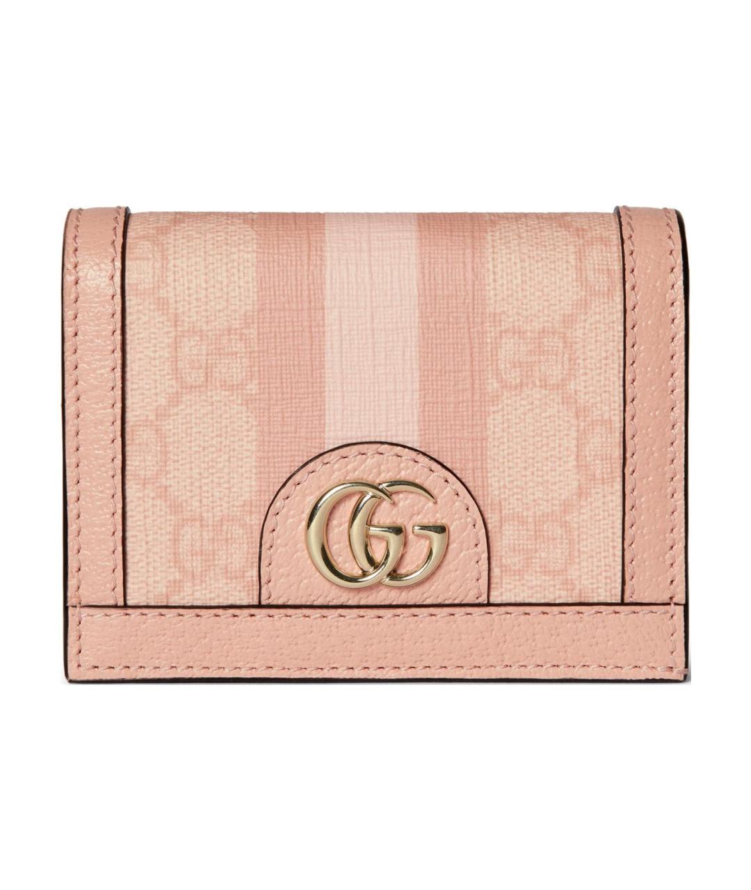 GUCCI Розовый кожаный кошелек, фото 1