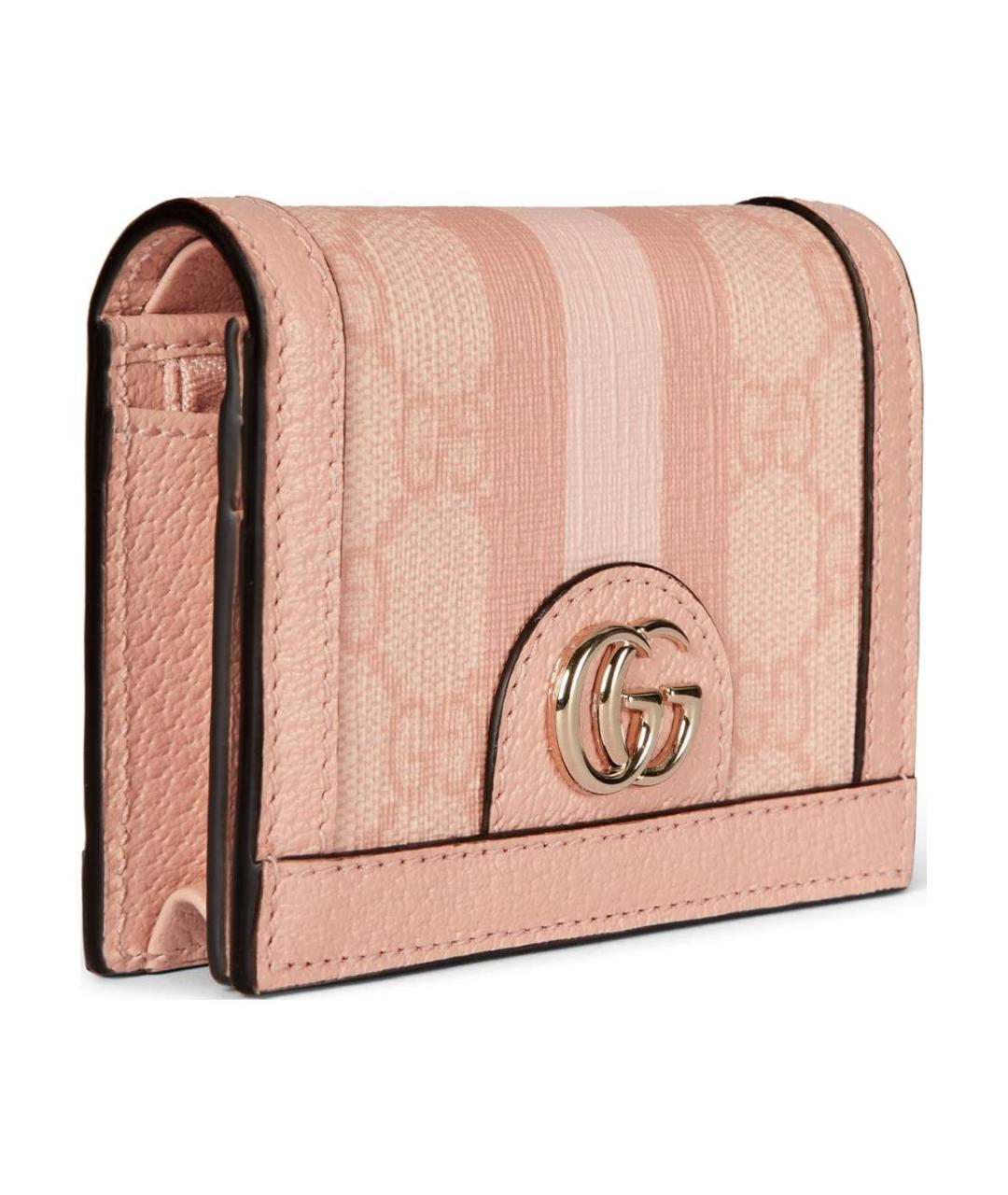 GUCCI Розовый кожаный кошелек, фото 6