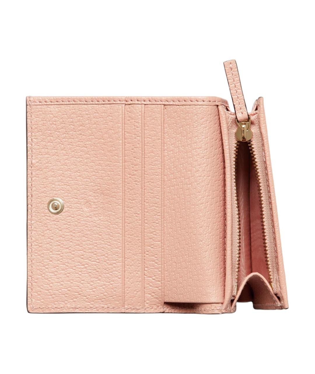 GUCCI Розовый кожаный кошелек, фото 2