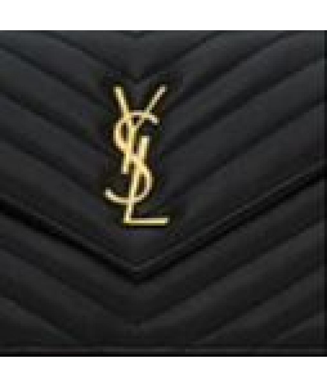 SAINT LAURENT Черная кожаная сумка через плечо, фото 7