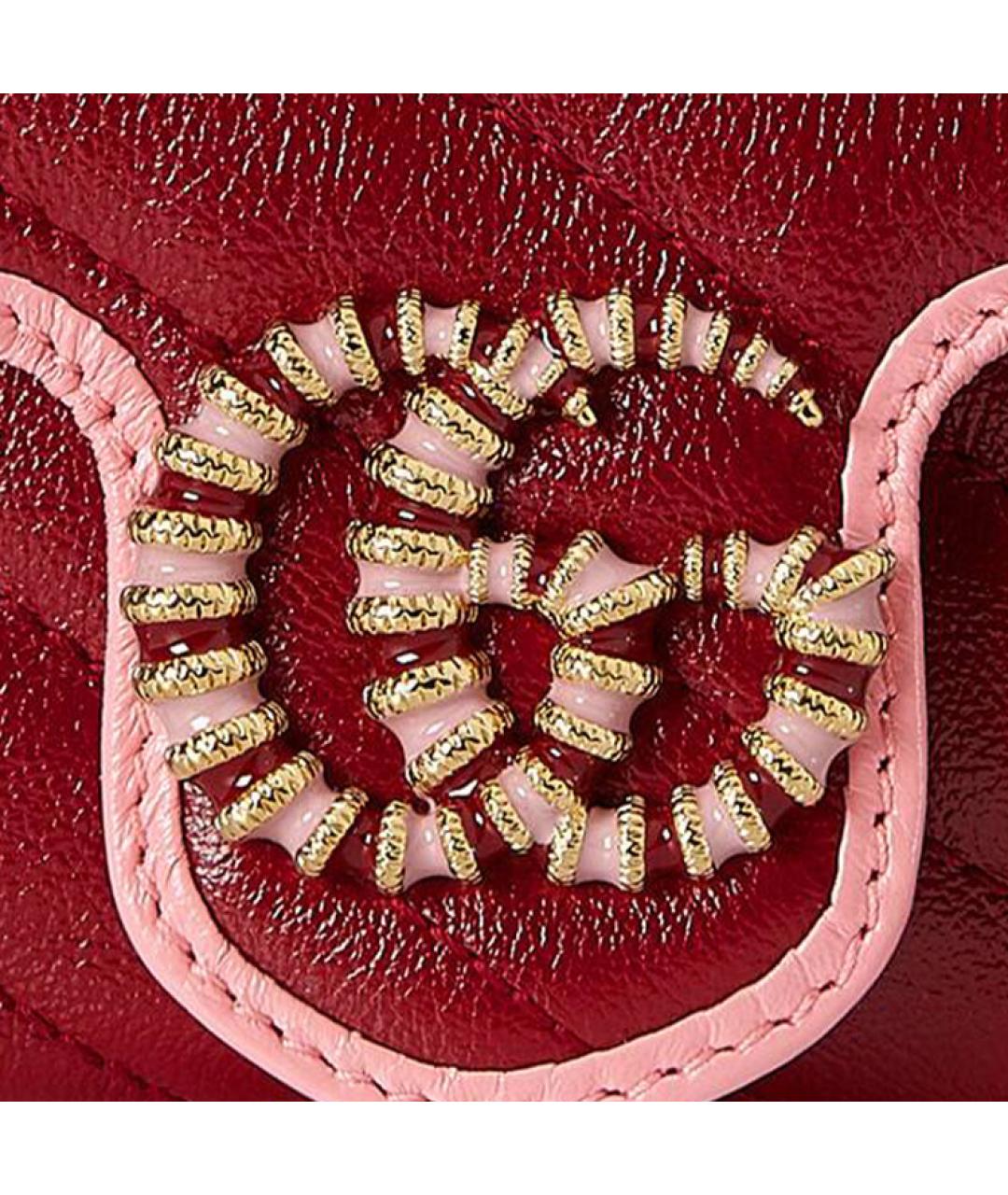 GUCCI Бордовая кожаная сумка через плечо, фото 8
