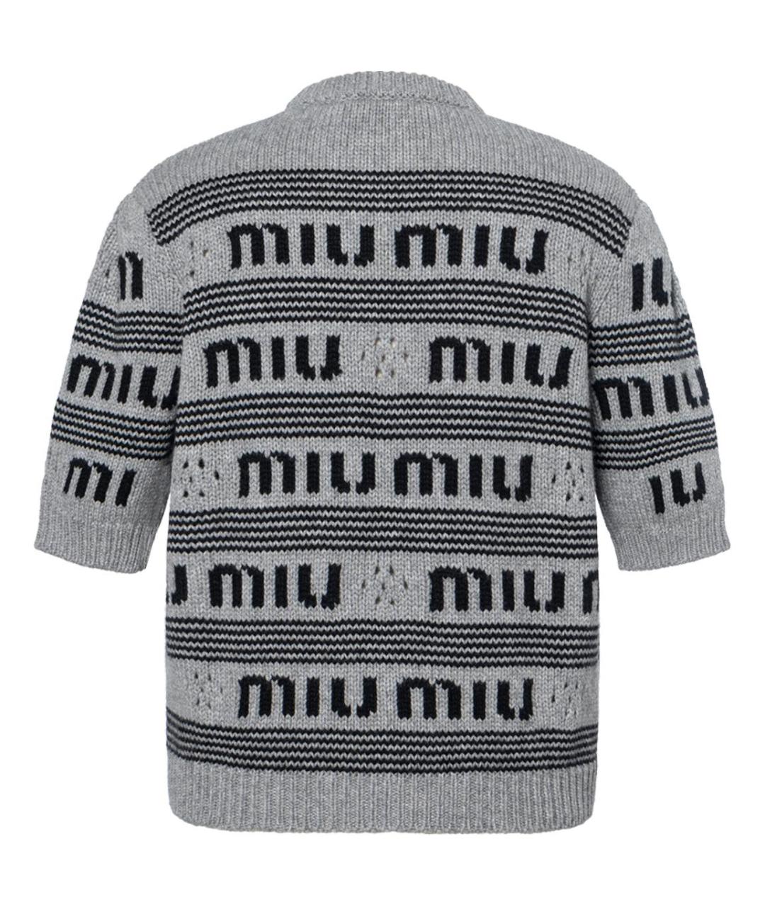 MIU MIU Серый джемпер / свитер, фото 2