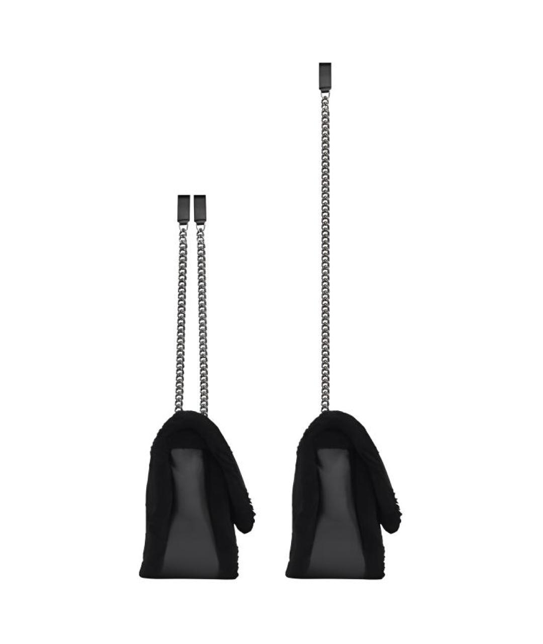 SAINT LAURENT Черная кожаная сумка через плечо, фото 3