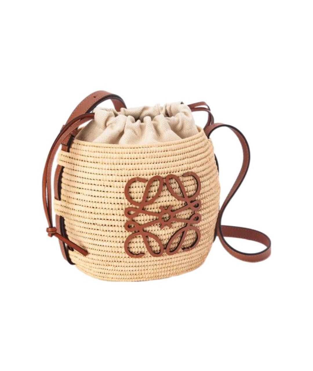 LOEWE Коричневая пелетеная сумка через плечо, фото 2