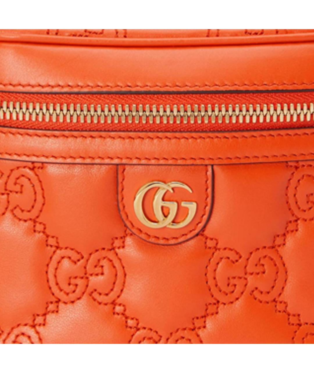 GUCCI Оранжевая кожаная сумка через плечо, фото 7