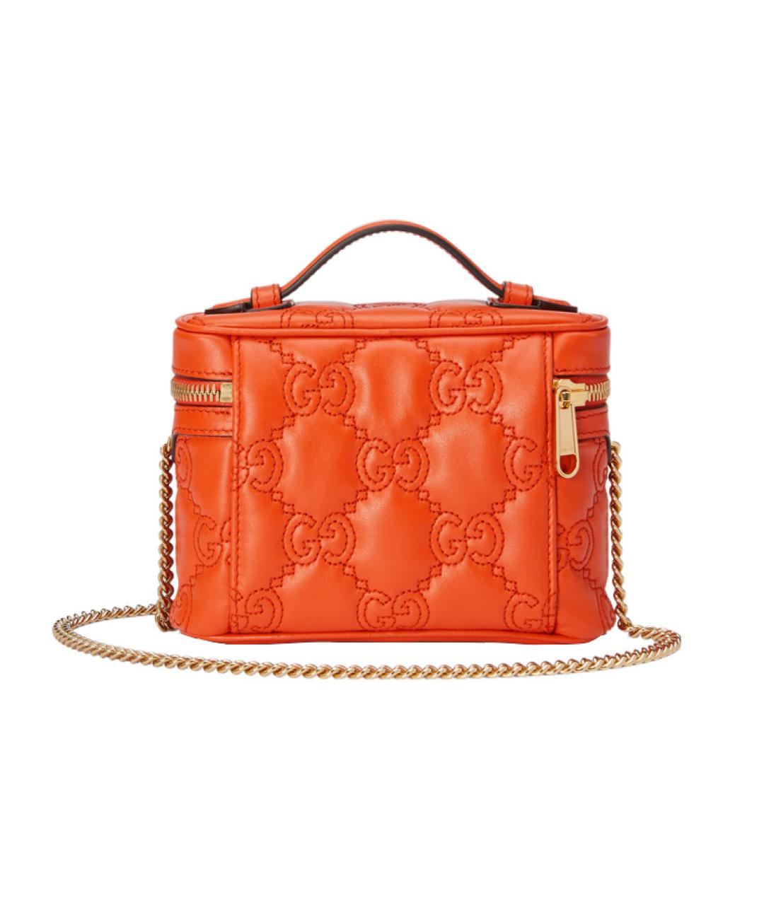 GUCCI Оранжевая кожаная сумка через плечо, фото 5