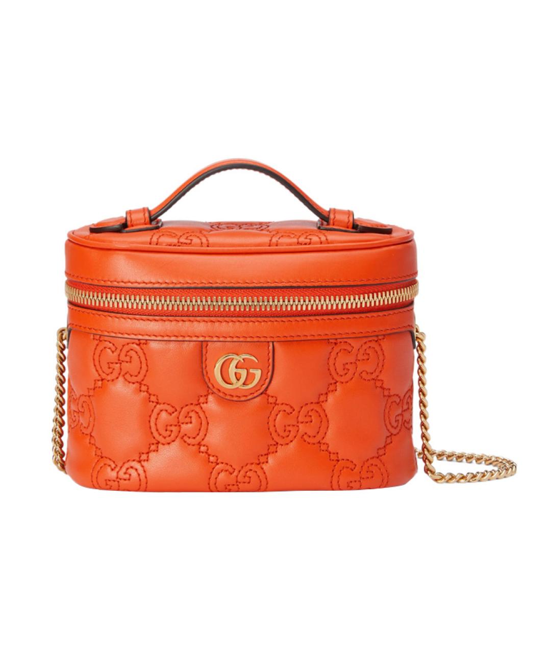 GUCCI Оранжевая кожаная сумка через плечо, фото 1