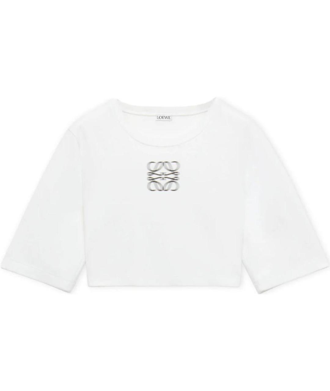 LOEWE Белая хлопковая футболка, фото 1