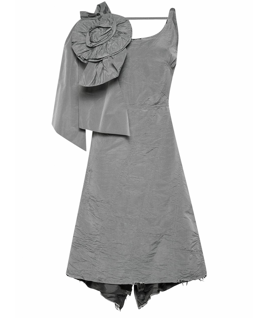 MIU MIU Серое шелковое коктейльное платье, фото 1