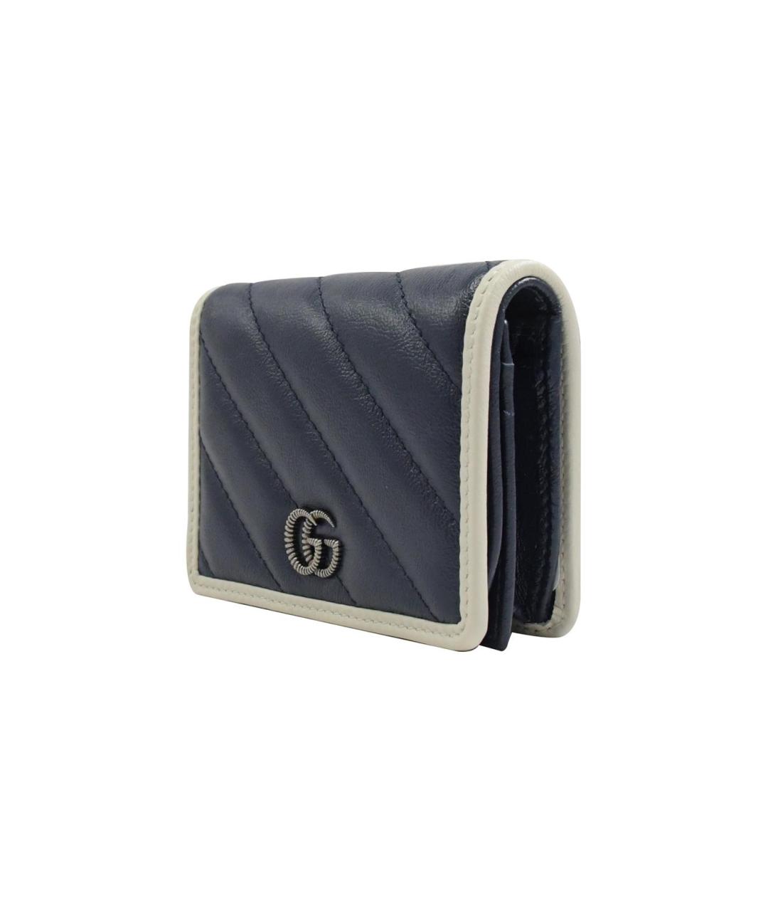 GUCCI Темно-синий кожаный кошелек, фото 3