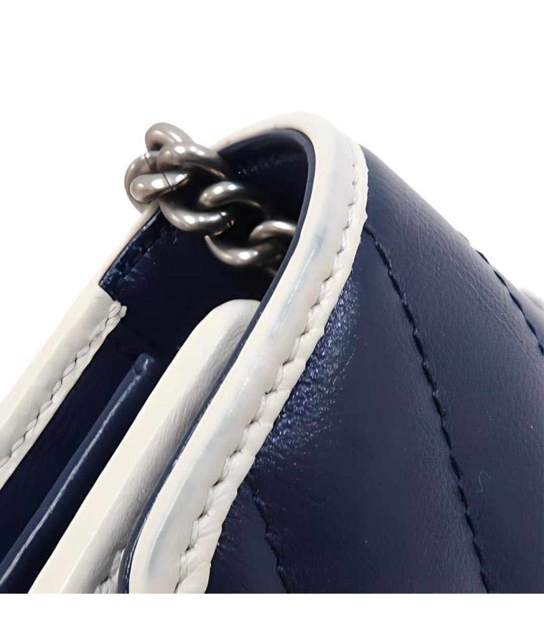 GUCCI Темно-синяя кожаная сумка через плечо, фото 3