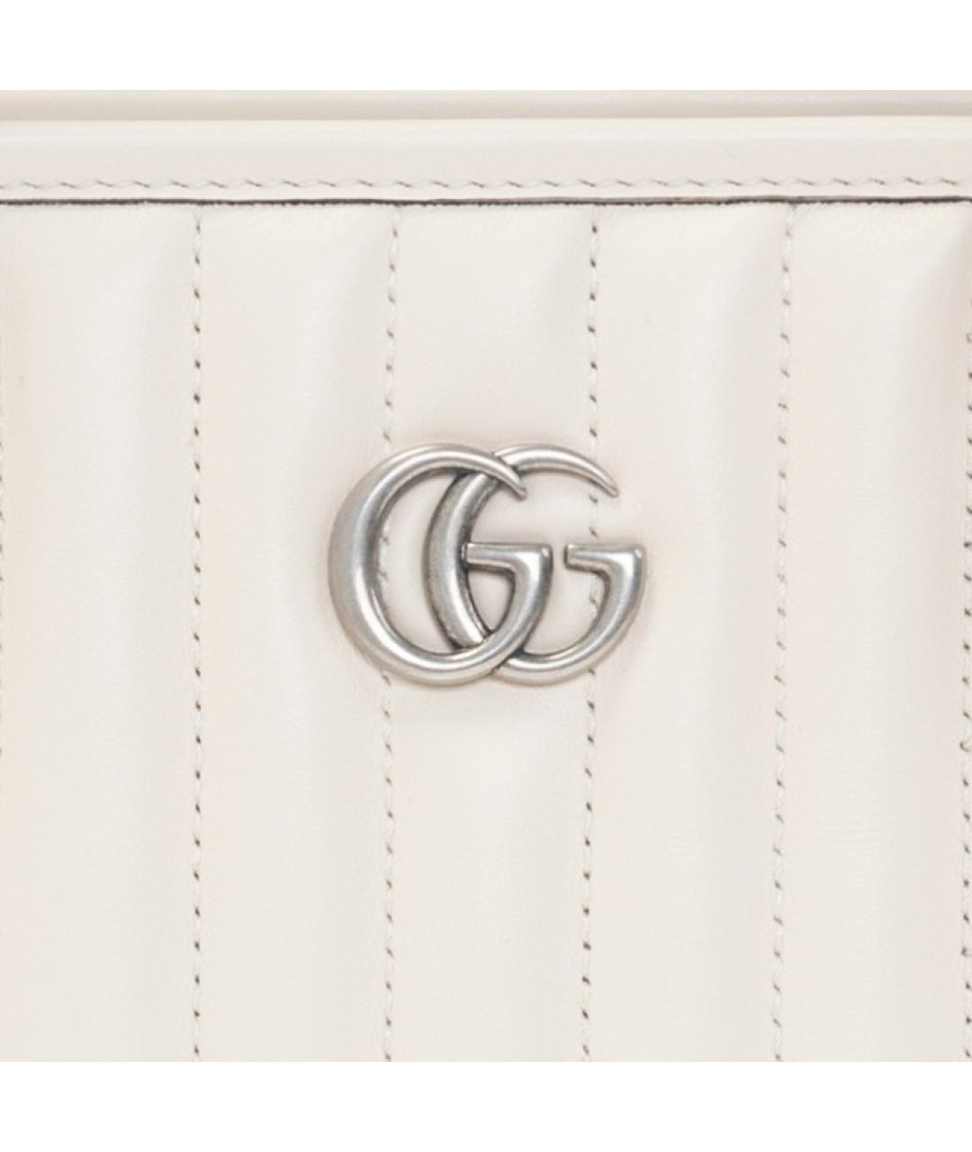 GUCCI Белая кожаная сумка через плечо, фото 5