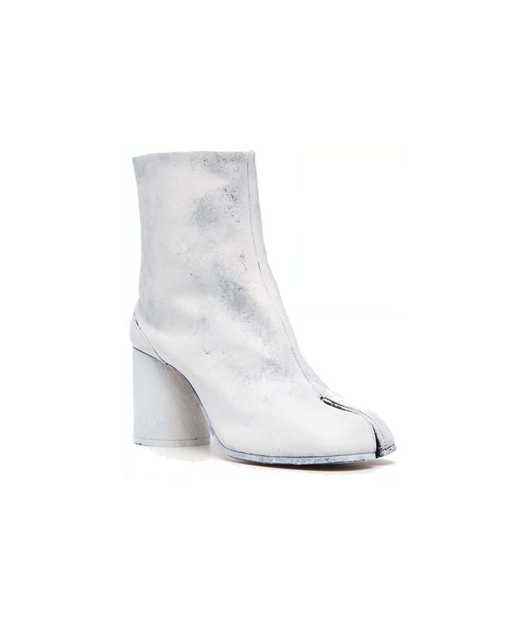 MAISON MARGIELA Белые кожаные ботильоны, фото 1
