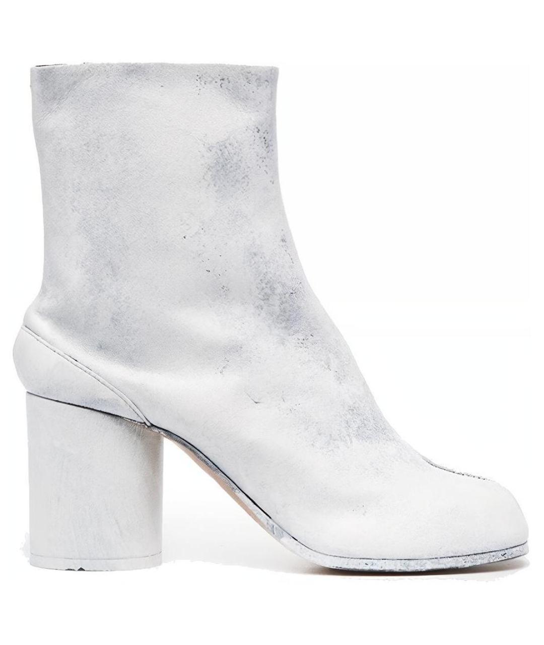MAISON MARGIELA Белые кожаные ботильоны, фото 3