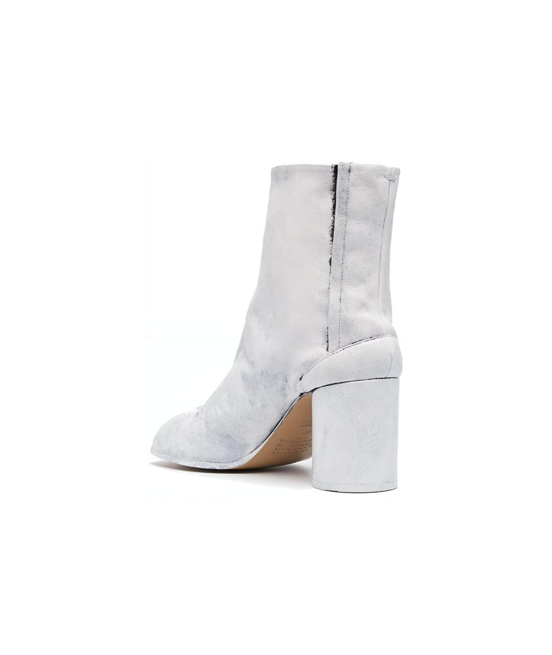 MAISON MARGIELA Белые кожаные ботильоны, фото 4