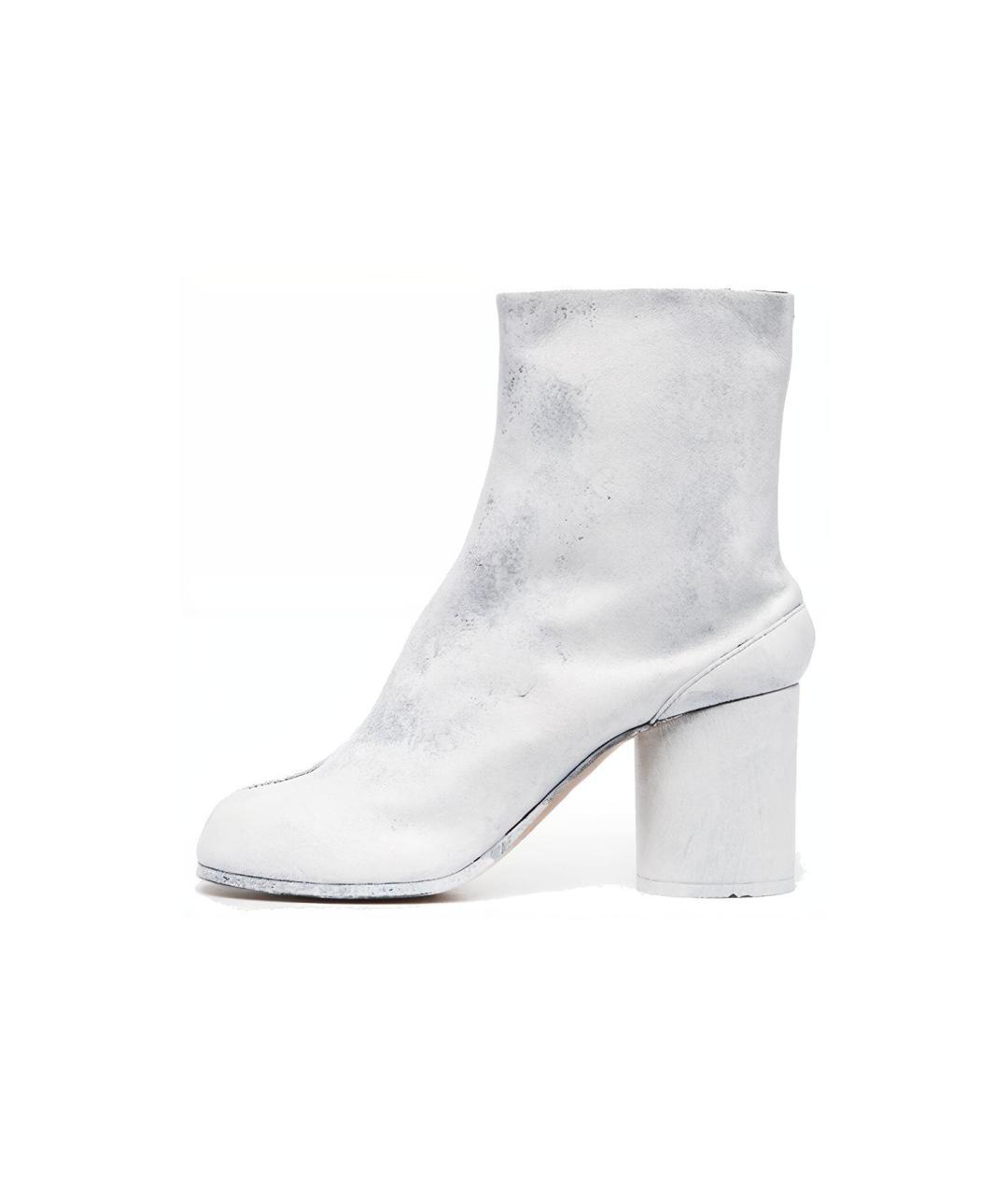 MAISON MARGIELA Белые кожаные ботильоны, фото 2