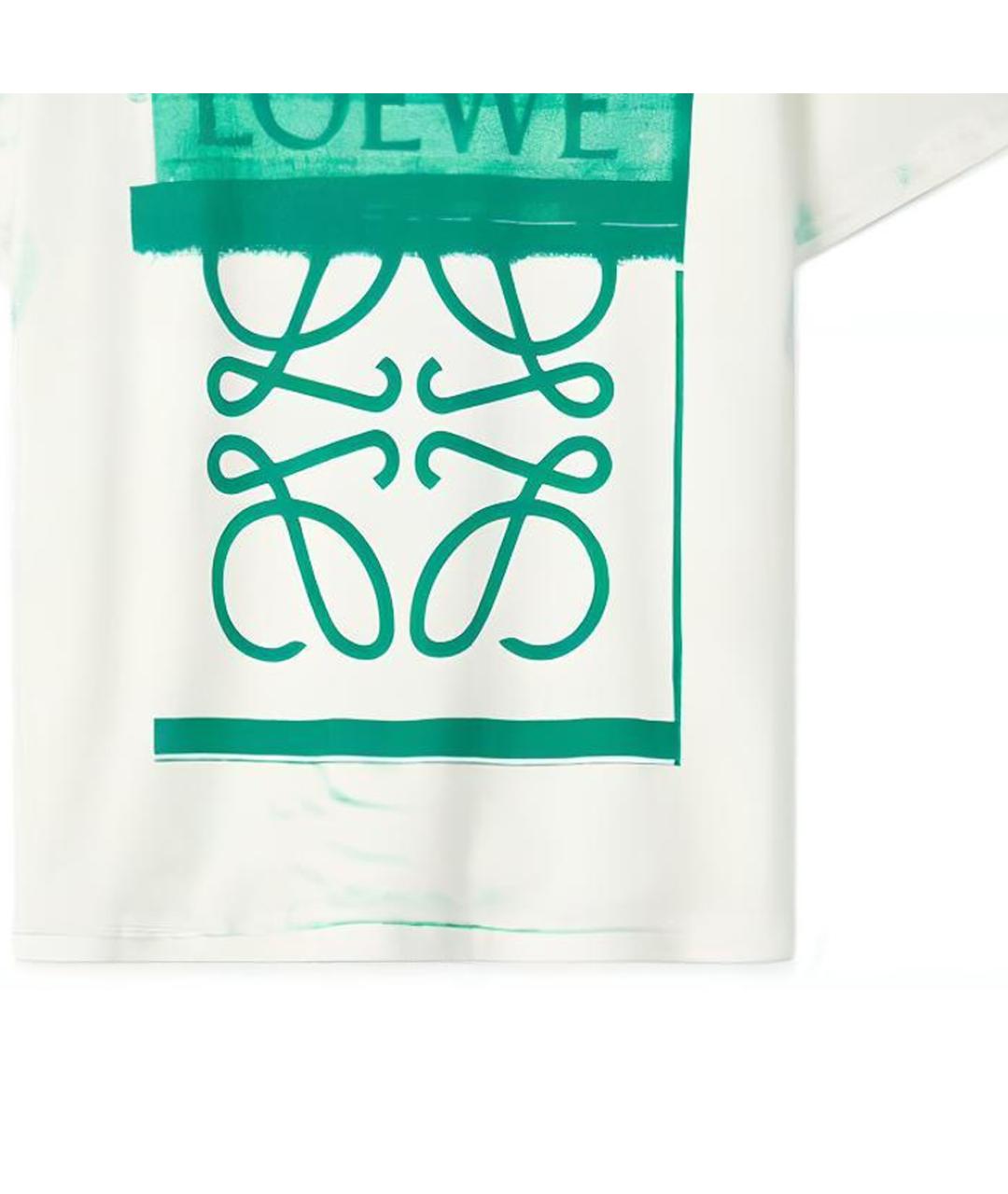 LOEWE Белая хлопковая футболка, фото 3