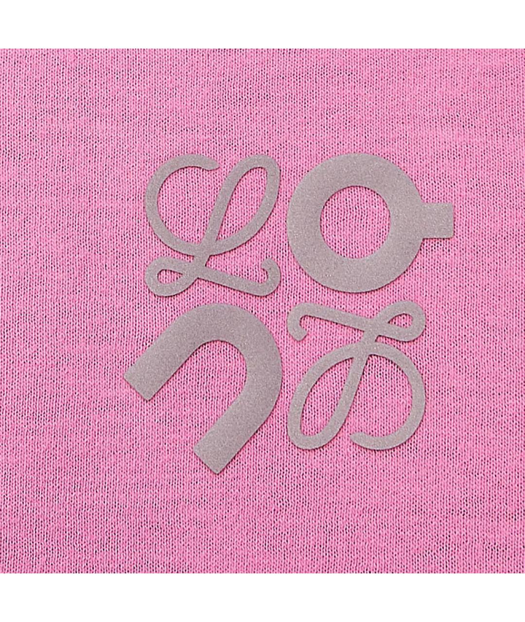 LOEWE Розовая хлопковая футболка, фото 3