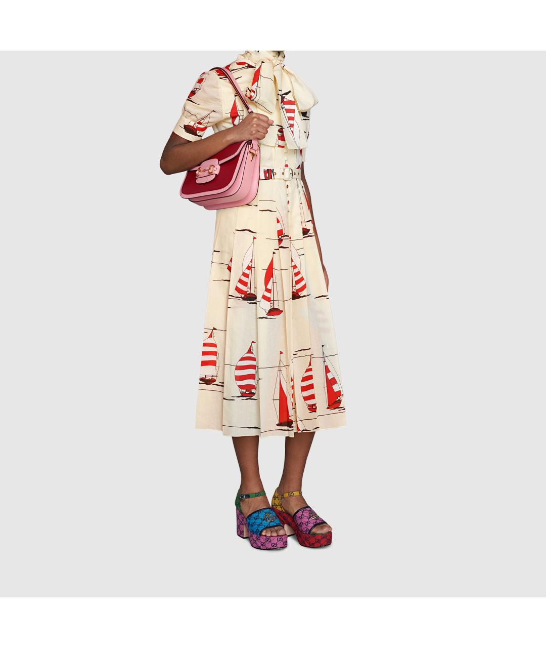 GUCCI Красная бархатная сумка через плечо, фото 9