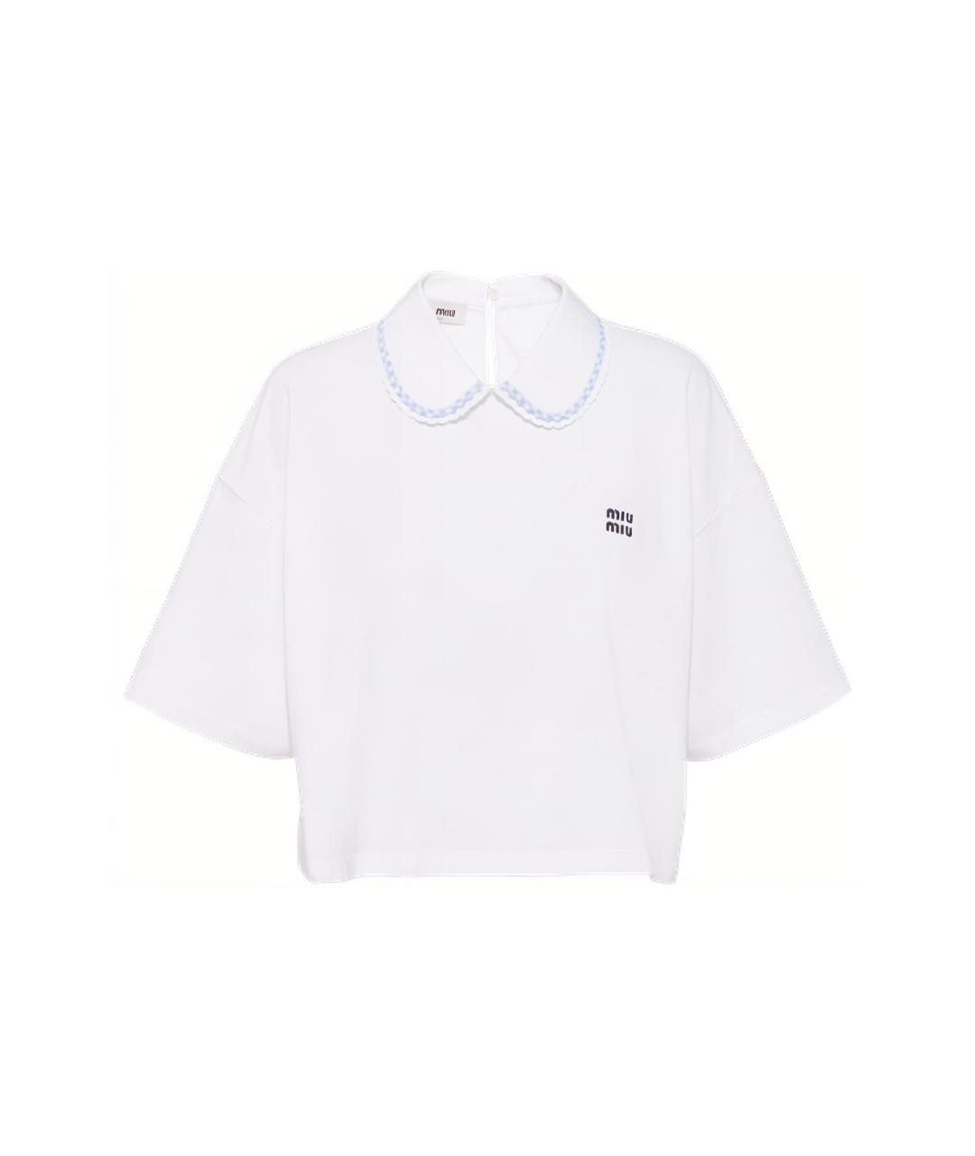 MIU MIU Белая футболка, фото 4