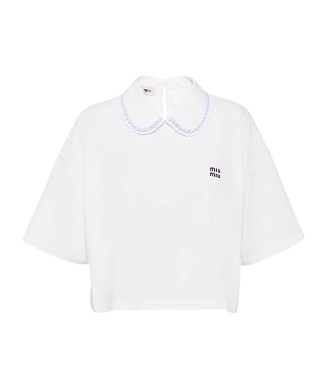 MIU MIU Белая футболка, фото 1