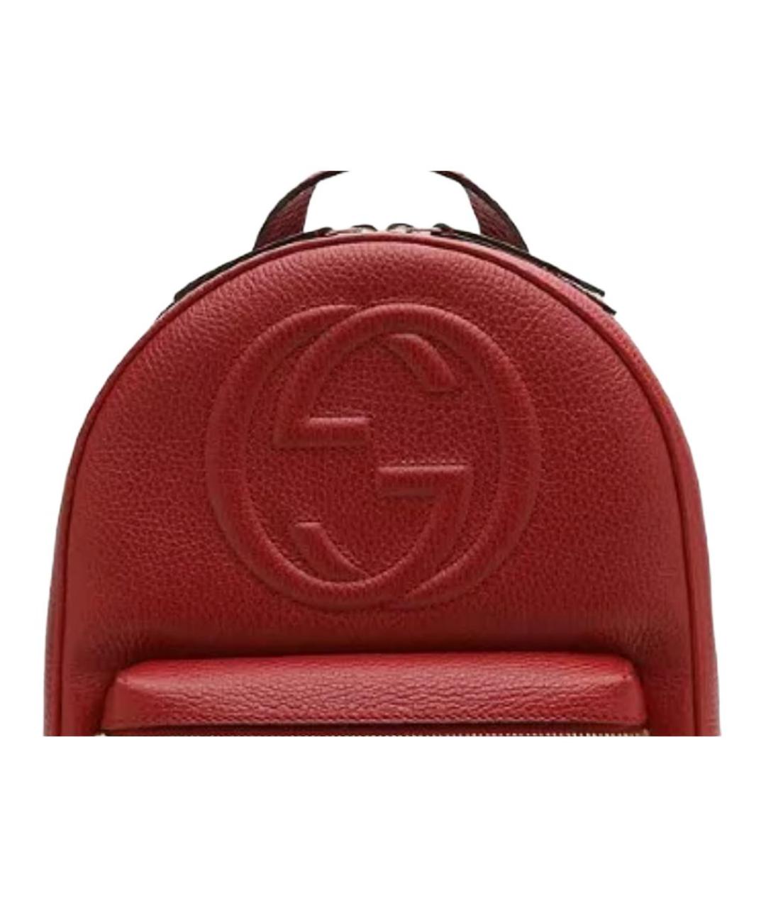 GUCCI Красный кожаный рюкзак, фото 6