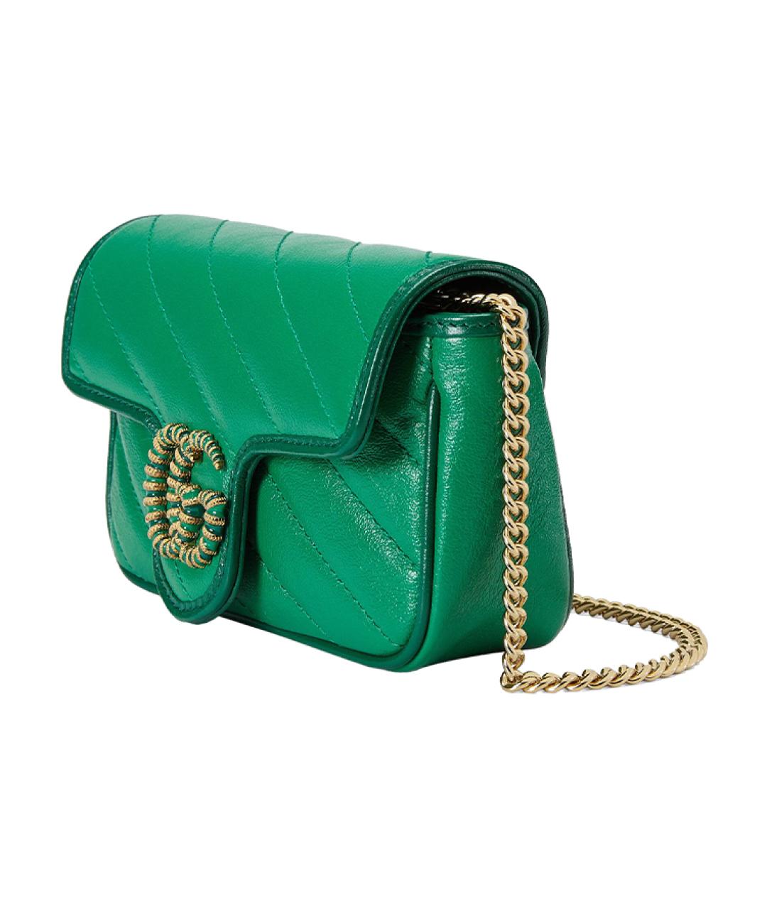 GUCCI Зеленая кожаная сумка через плечо, фото 2