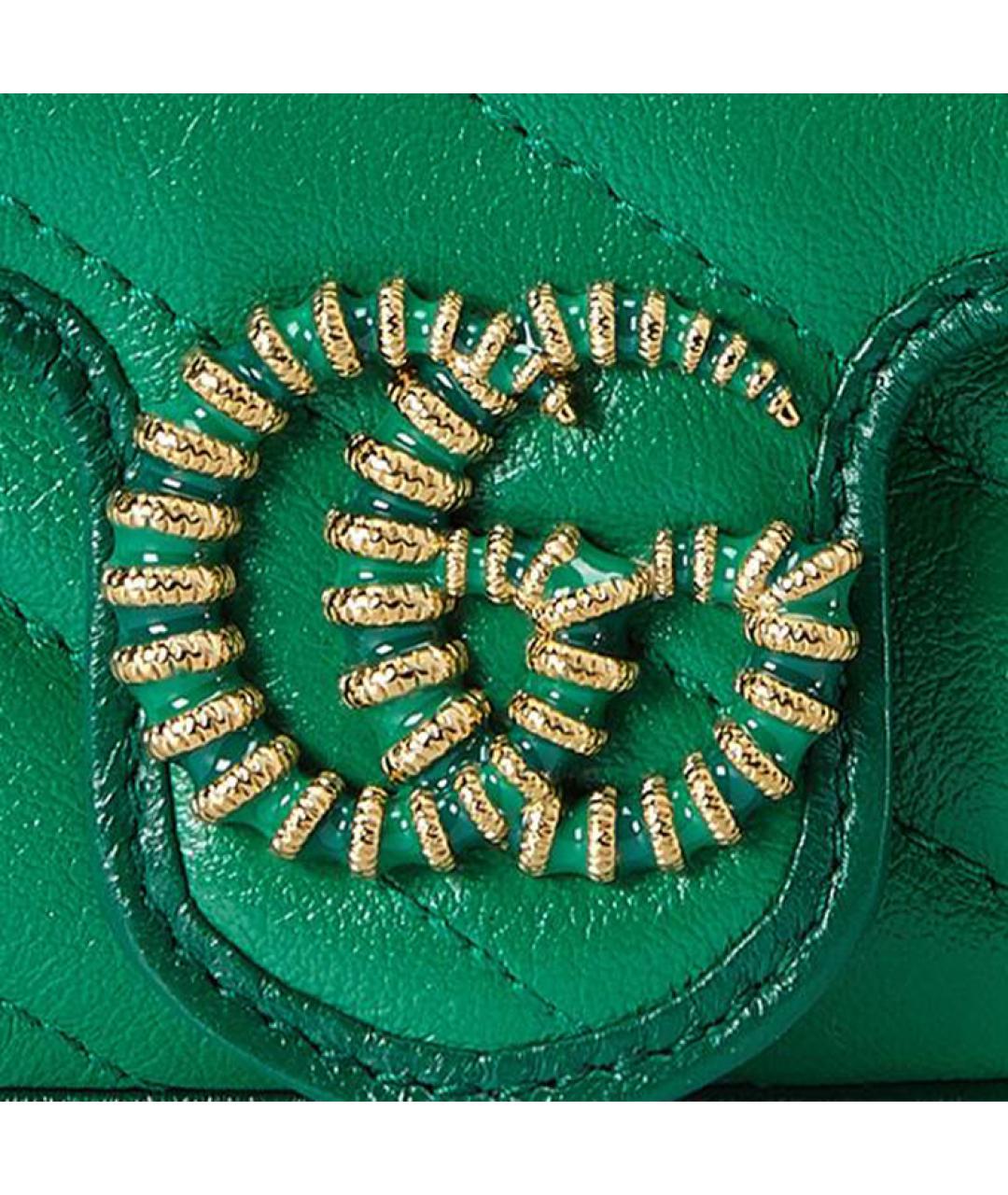 GUCCI Зеленая кожаная сумка через плечо, фото 8