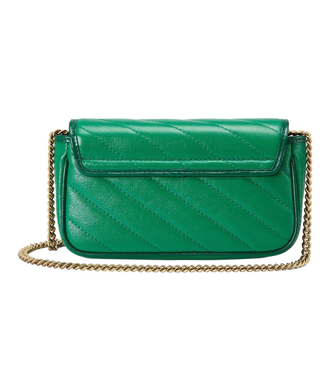 GUCCI Зеленая кожаная сумка через плечо, фото 3