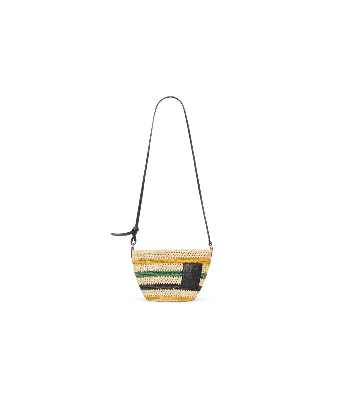 LOEWE Бежевая пелетеная сумка через плечо, фото 2