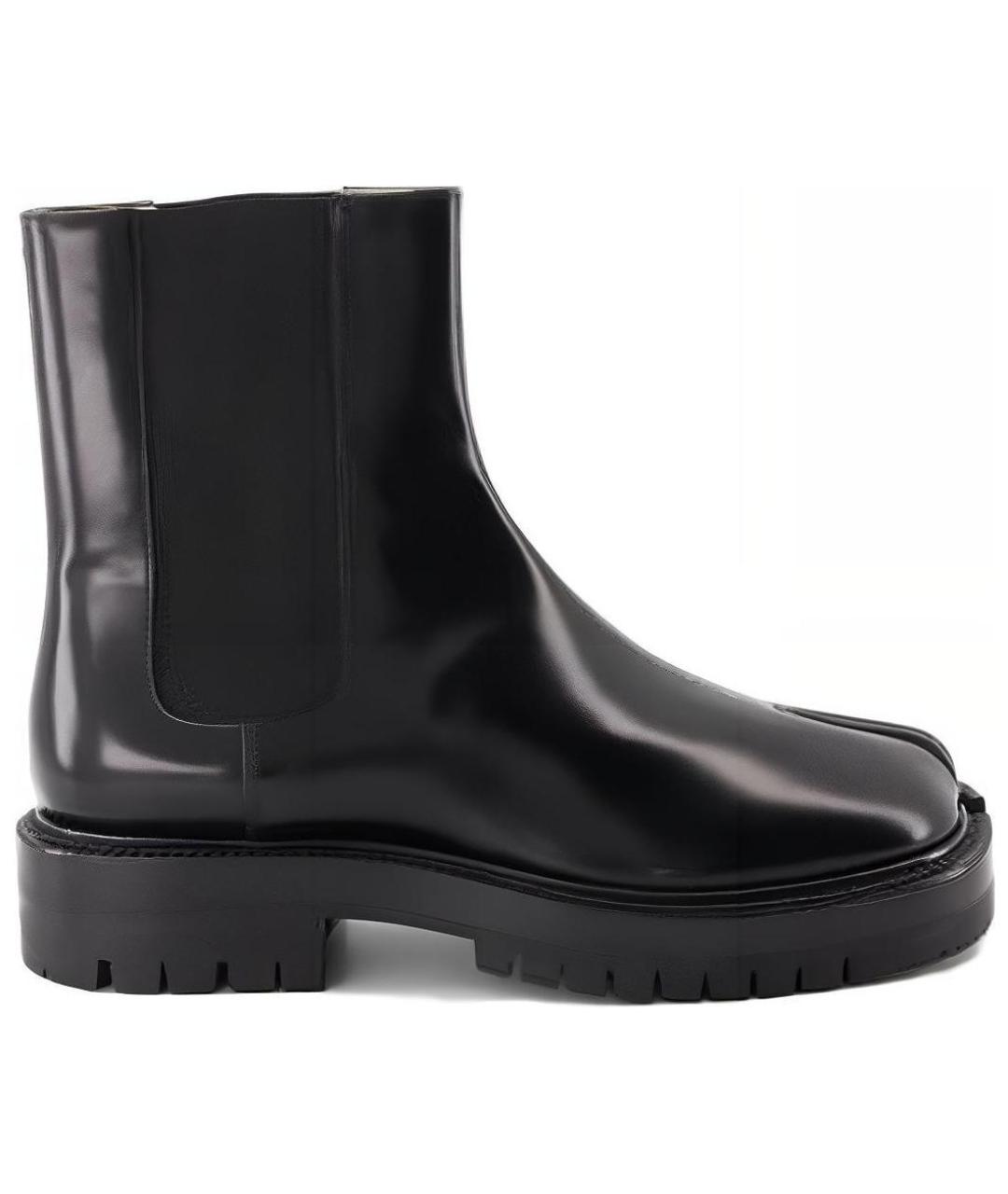 MAISON MARGIELA Черные кожаные полусапоги, фото 2