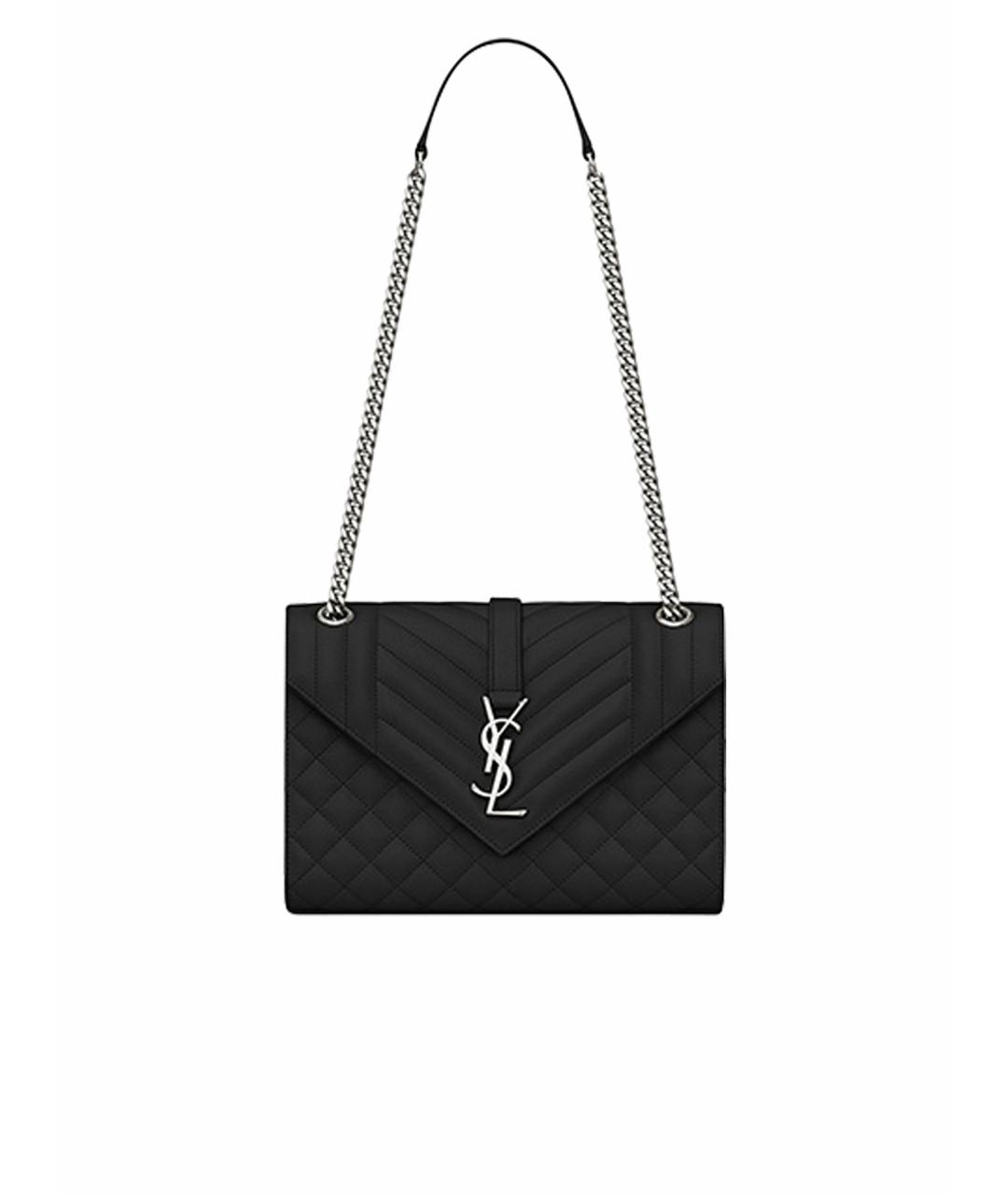 SAINT LAURENT Черная кожаная сумка через плечо, фото 1