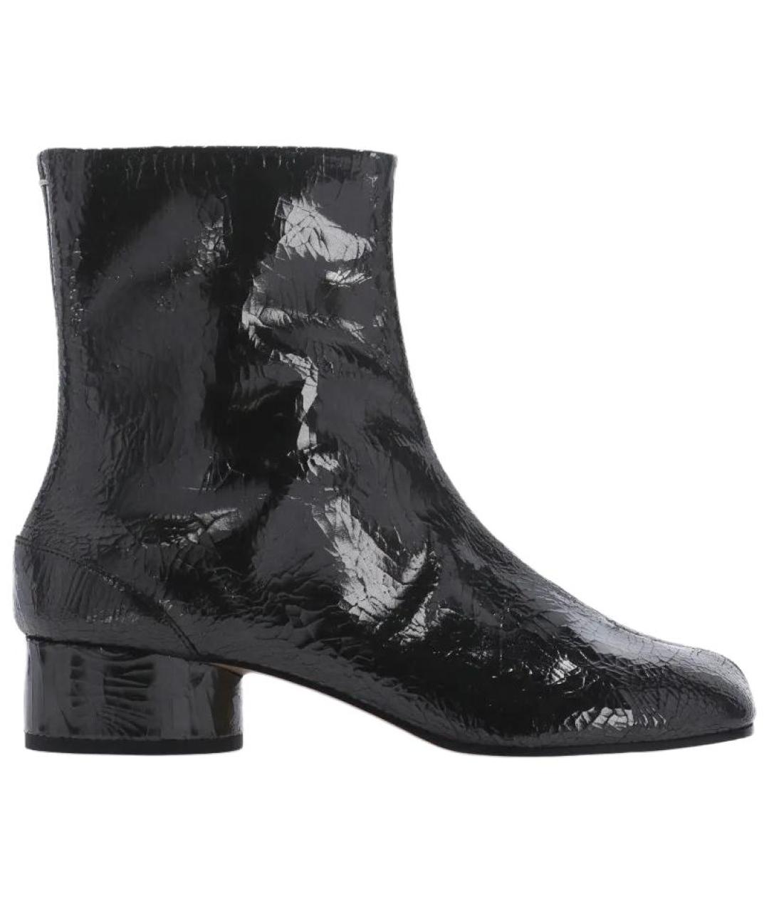 MAISON MARGIELA Черные кожаные ботильоны, фото 1