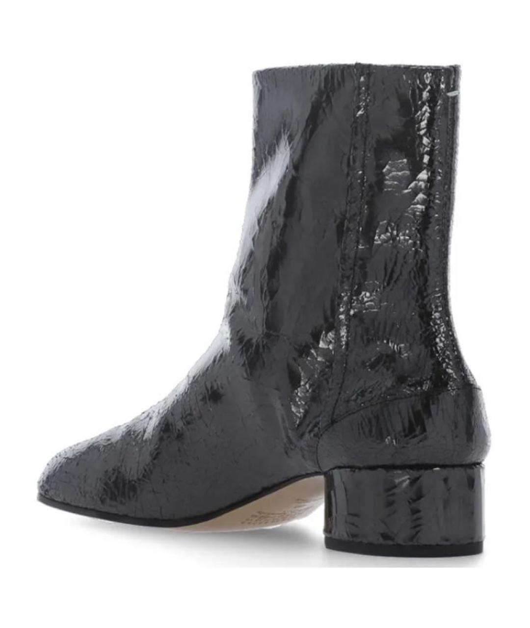 MAISON MARGIELA Черные кожаные ботильоны, фото 4