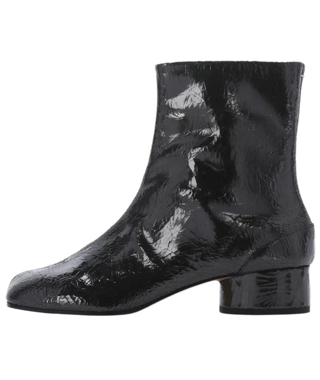 MAISON MARGIELA Черные кожаные ботильоны, фото 2