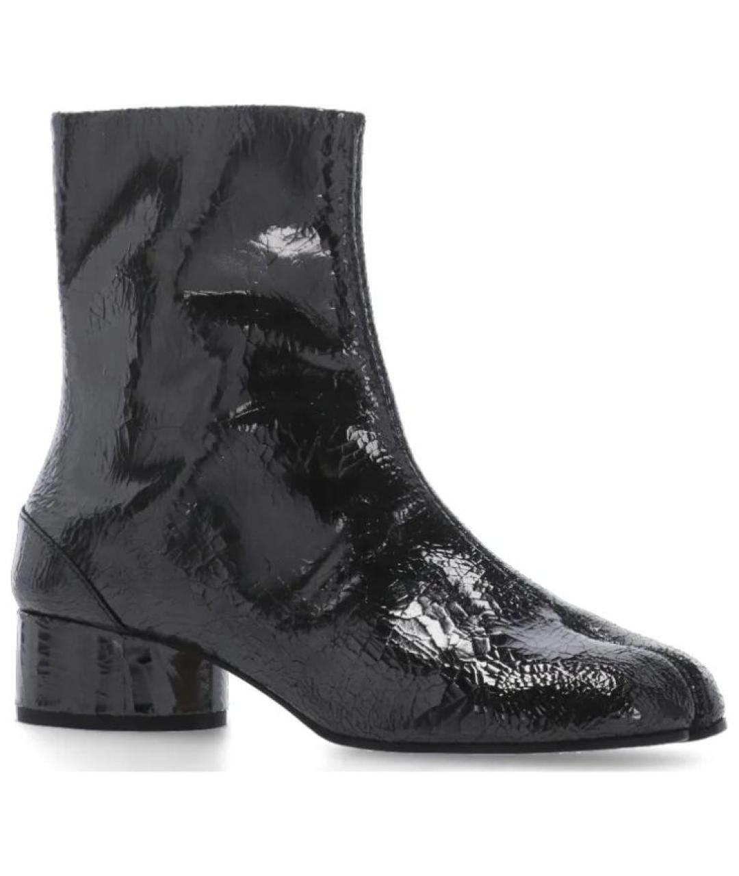 MAISON MARGIELA Черные кожаные ботильоны, фото 3