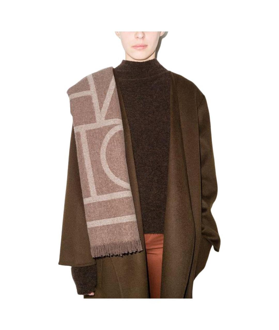 TOTEME Коричневый шарф, фото 4