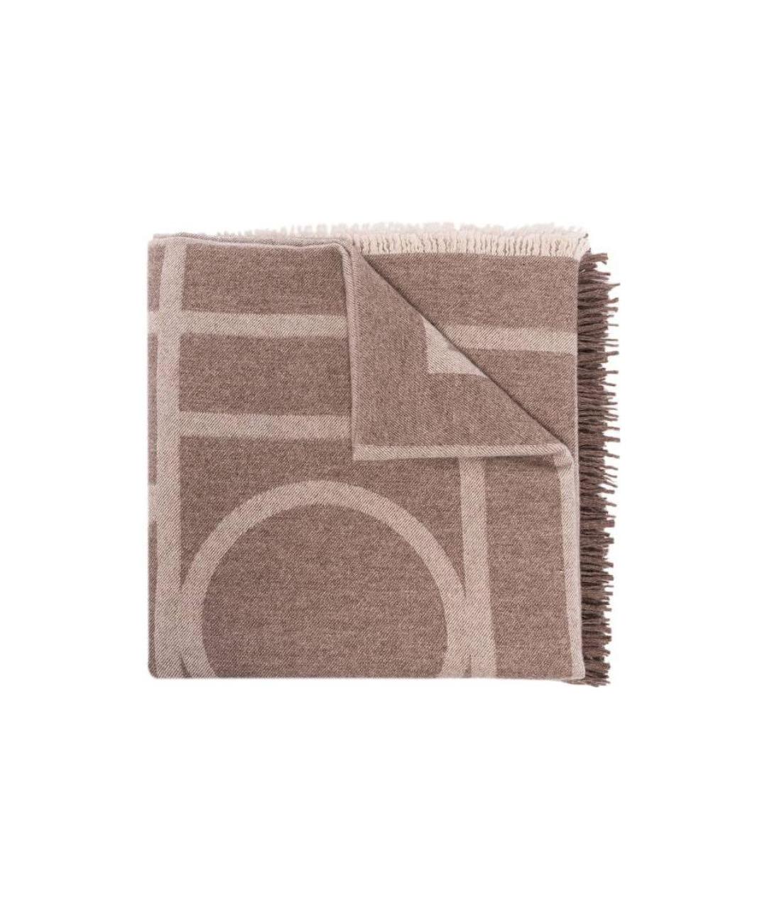 TOTEME Коричневый шарф, фото 6