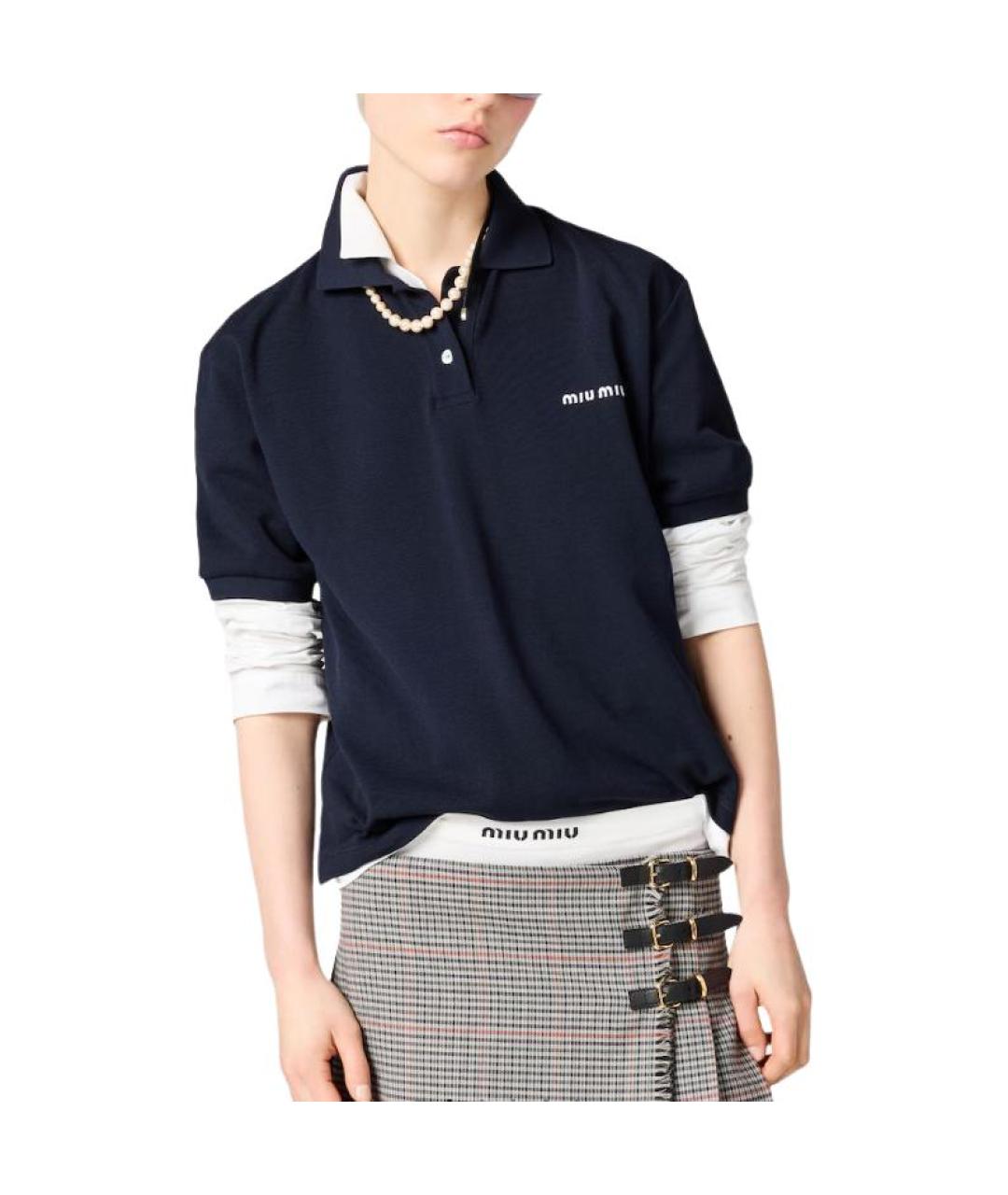 MIU MIU Темно-синяя рубашка, фото 3