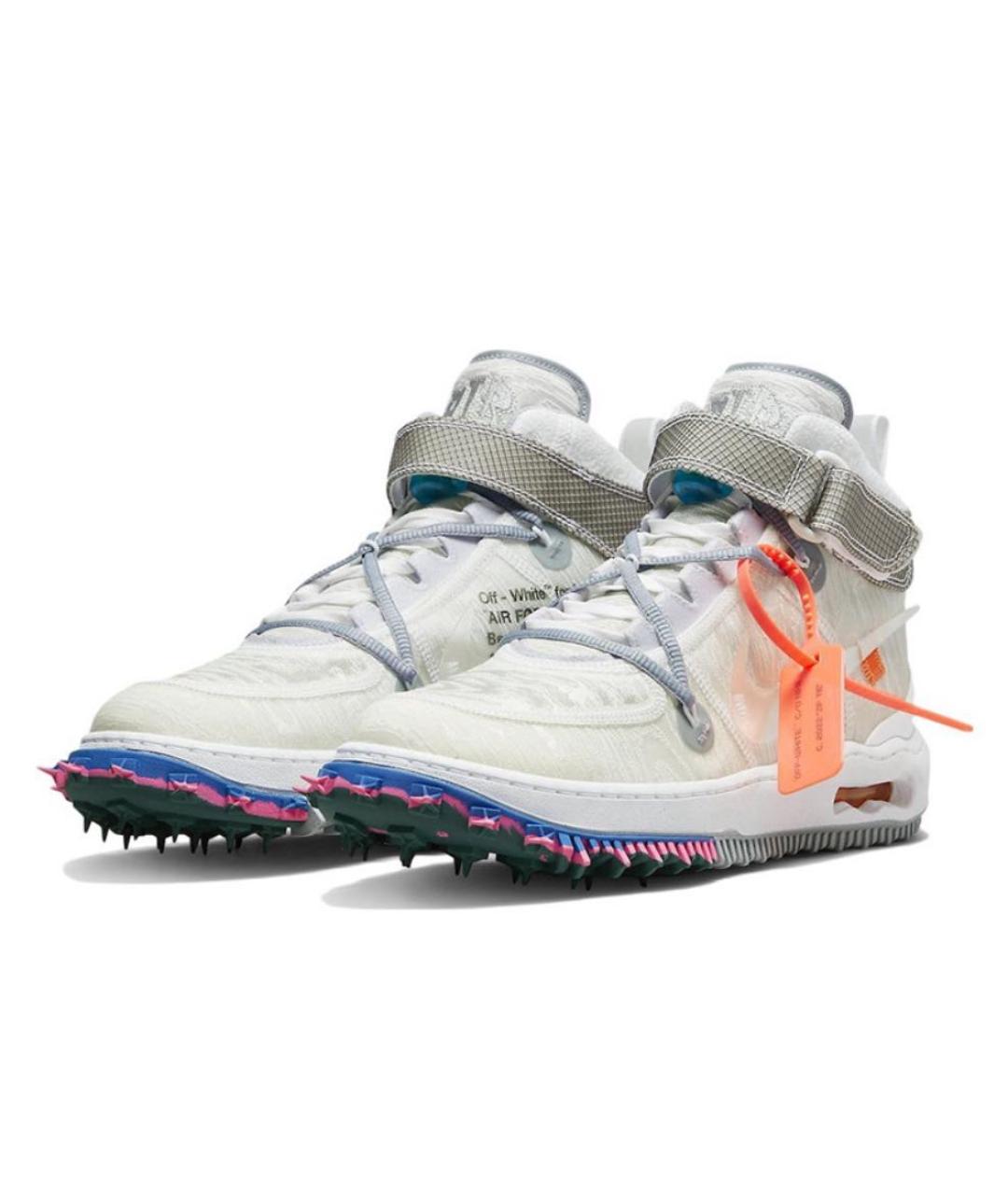 NIKE X OFF-WHITE Белые текстильные кроссовки, фото 2