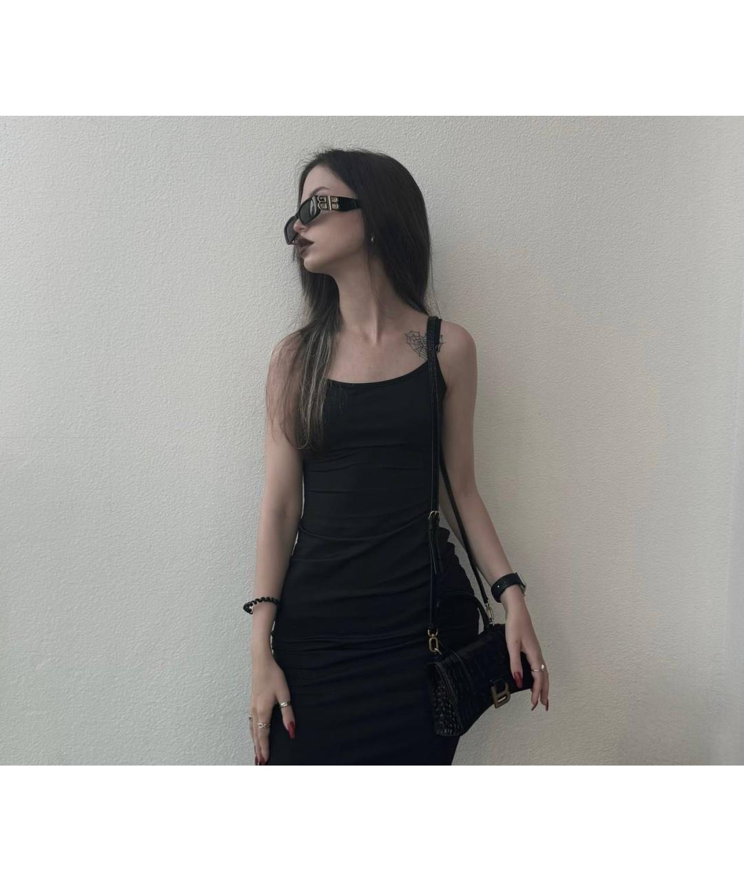 BALENCIAGA Черная сумка через плечо из лакированной кожи, фото 5