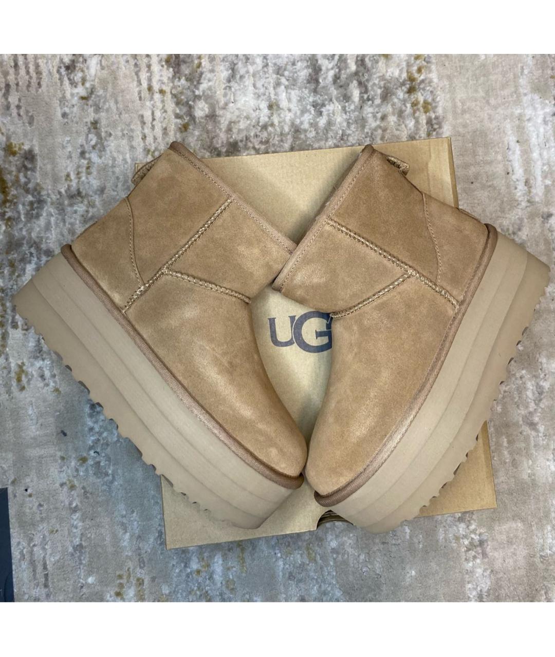 UGG Коричневые замшевые ботинки, фото 6