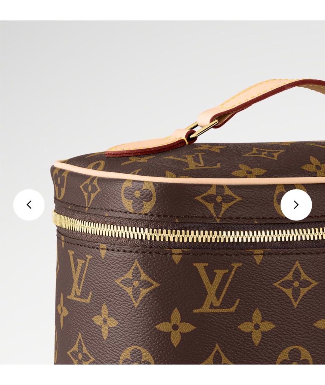 LOUIS VUITTON Коричневая косметичка из искусственной кожи, фото 4