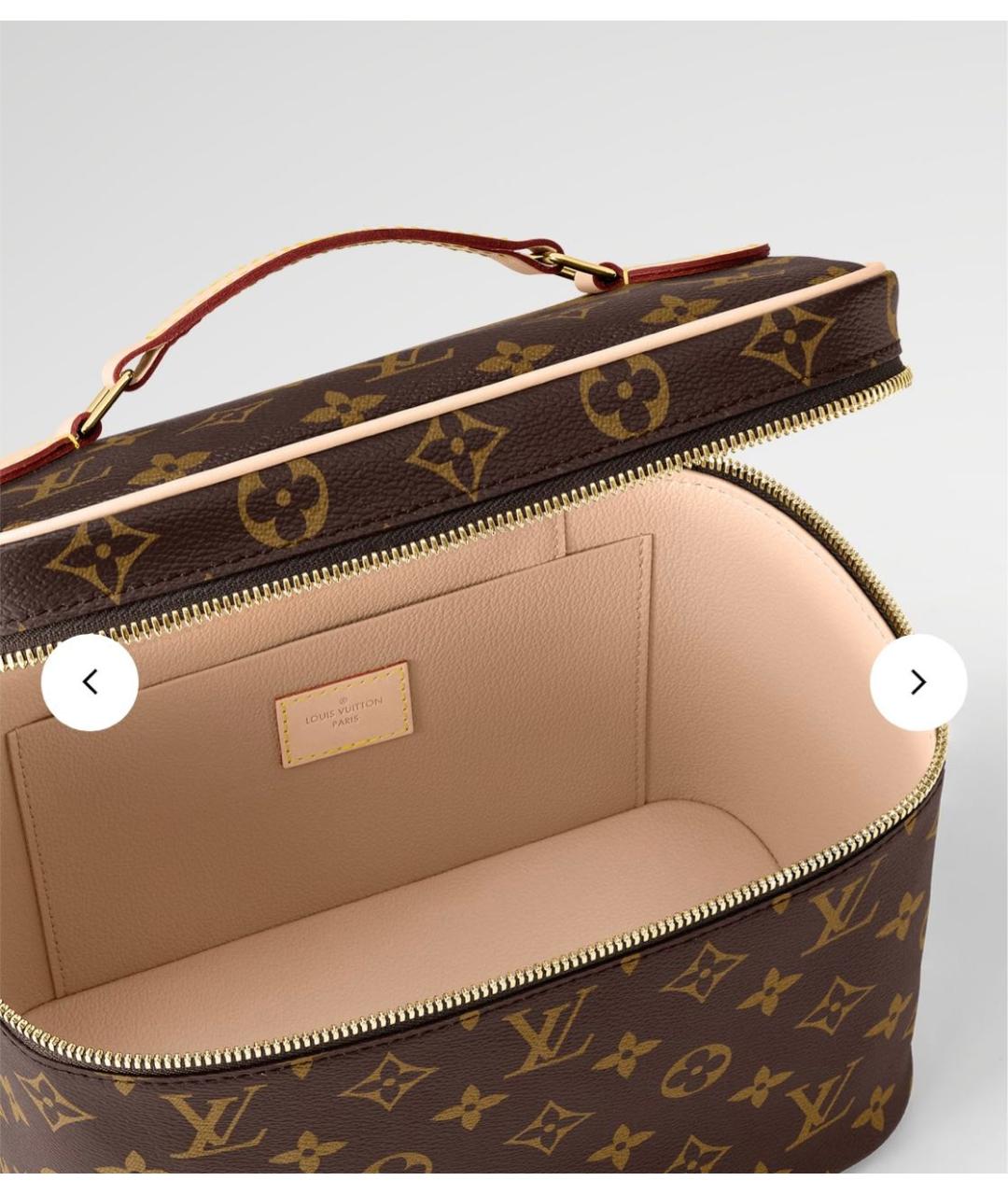 LOUIS VUITTON Коричневая косметичка из искусственной кожи, фото 5