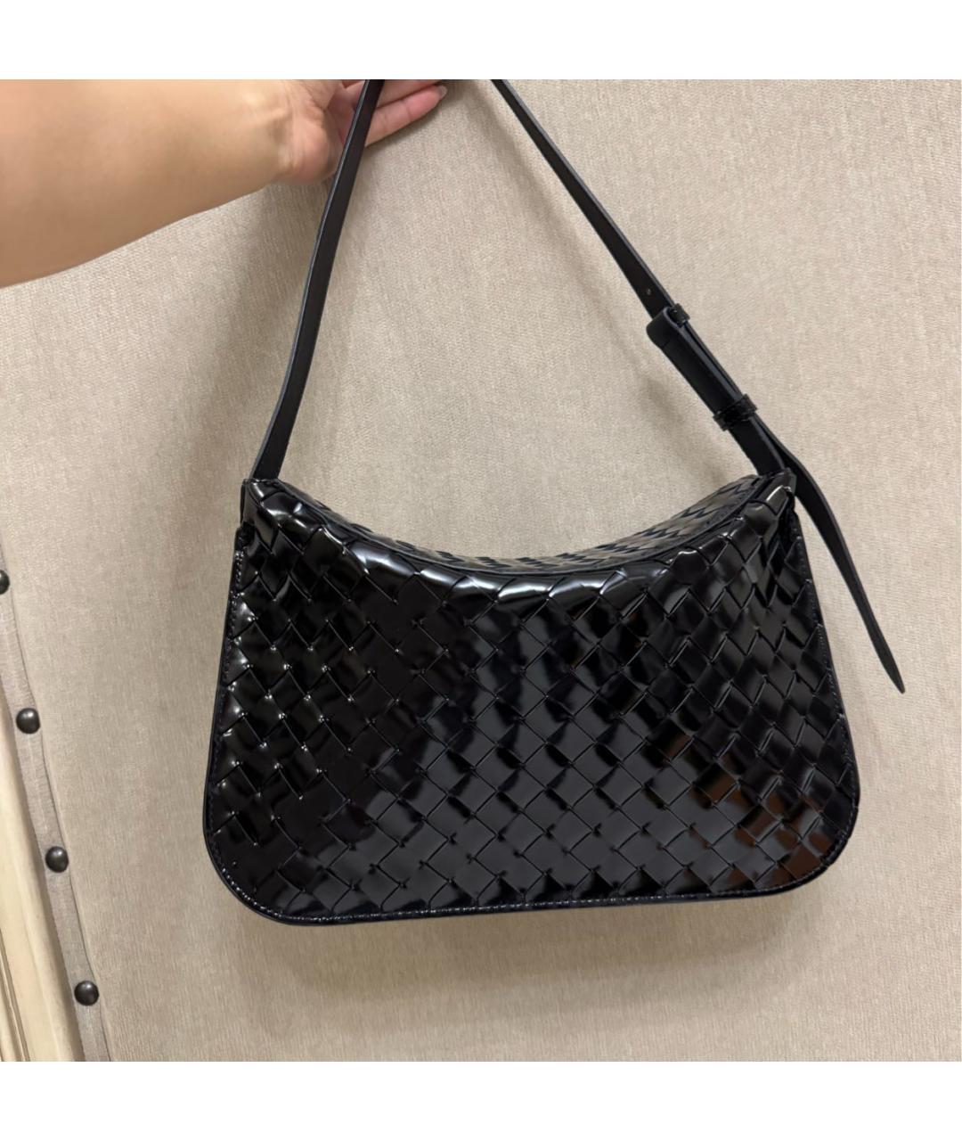 BOTTEGA VENETA Черная кожаная сумка с короткими ручками, фото 2