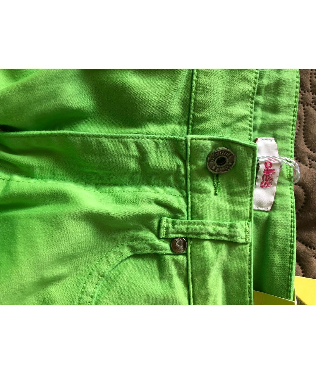 BLUGIRL Зеленые хлопковые брюки узкие, фото 4